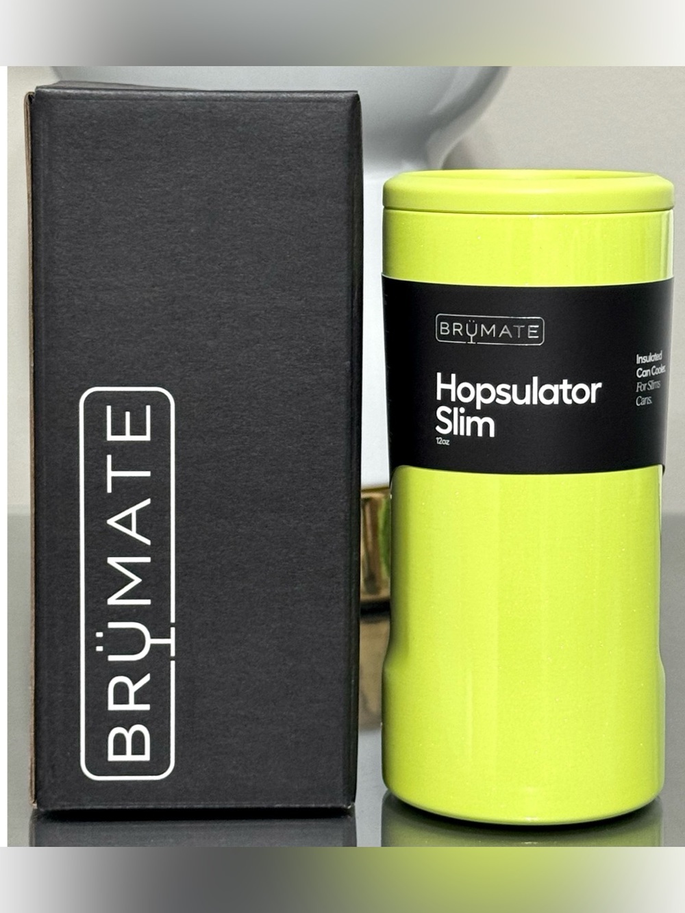 BRUMATE Hopsulator Slim 12oz Can Cooler, LEMON LIME SPARKLE